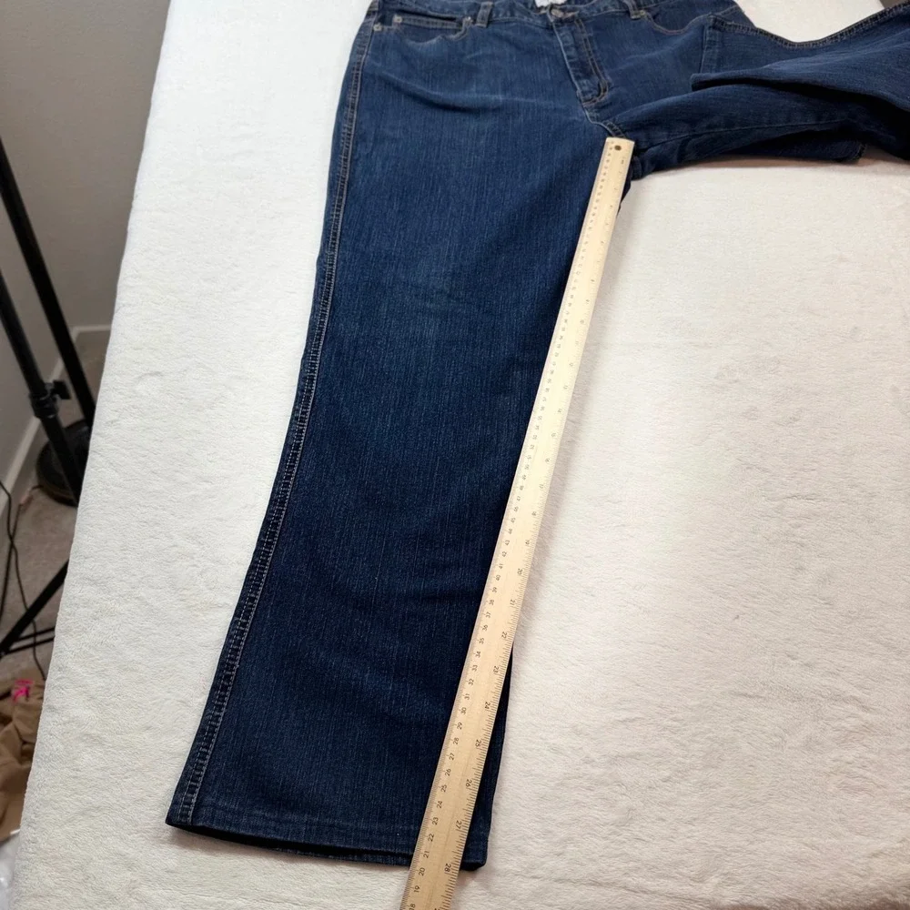 Calvin Klein Jeans Straight Leg Womens 16 Dark Blue Excellent Stretch‎ ZD15J198